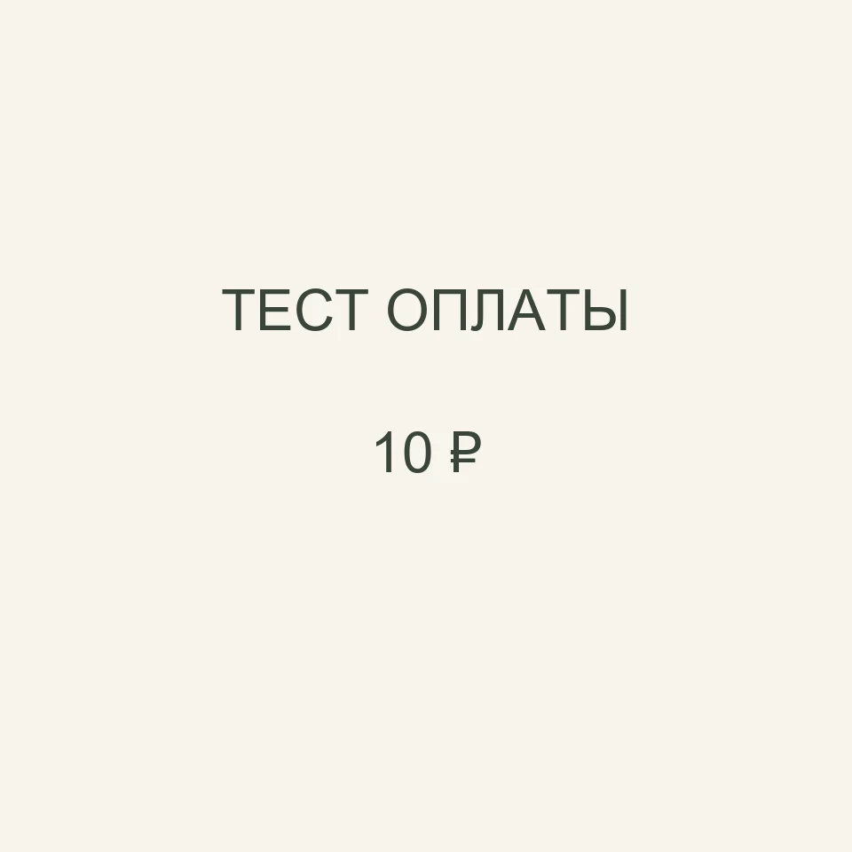 Тест оплаты — 10 ₽